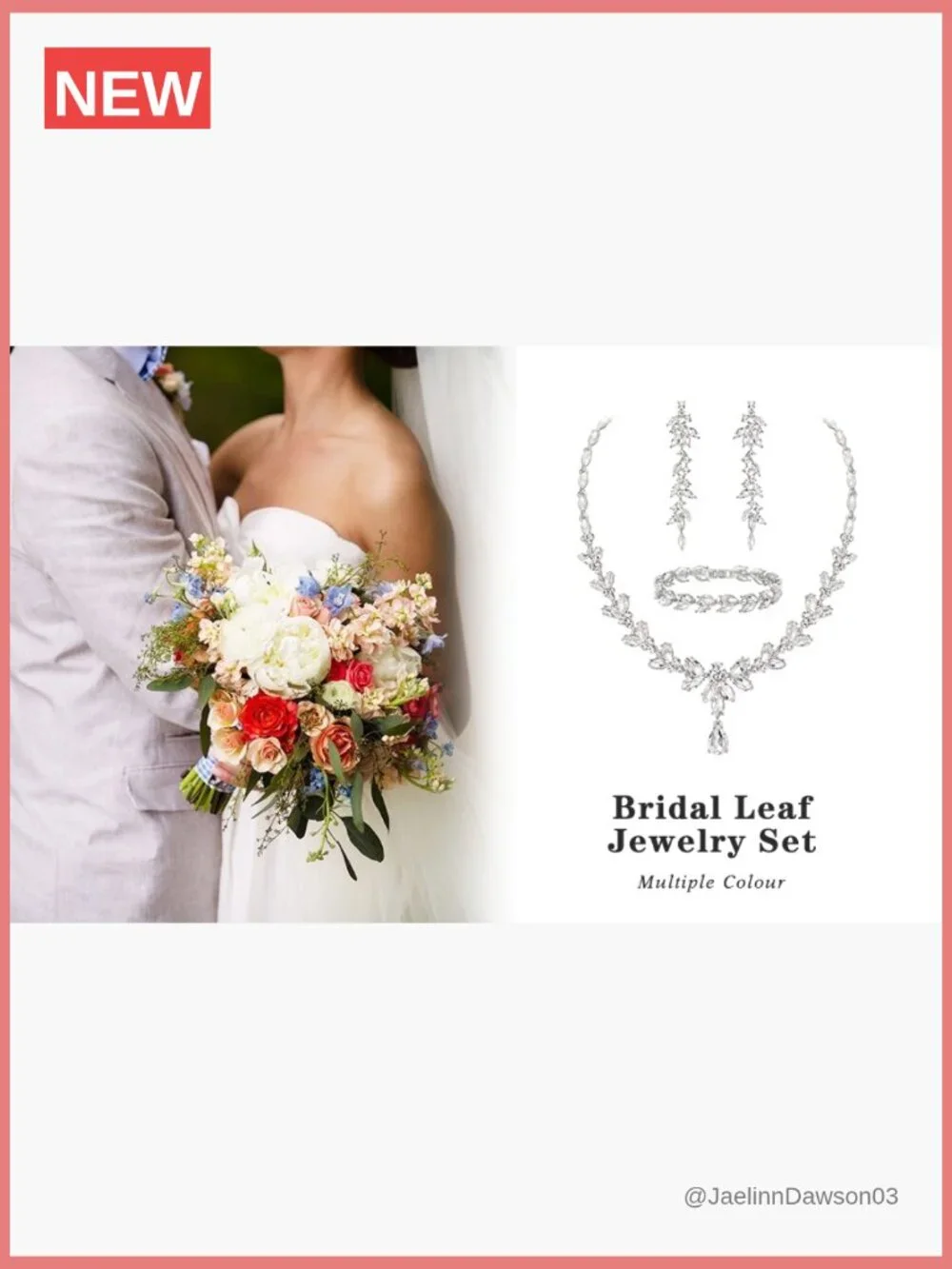 Austrian Crystal Bridal Jewelry Set - Necklace Earrings Bracelet
